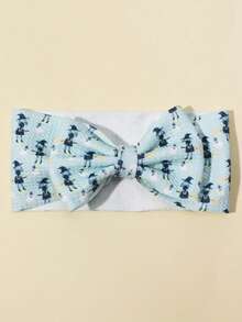 1pc Halloween Pumpkin & Bat Print Bow Headband For Baby Girls - Multicolor - View 12