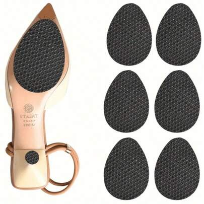 QKC 10 szt. antypoślizgowych nakładek na podeszwy butów, gumowe samoprzylepne antypoślizgowe nakładki na buty, ochraniacze podeszwy damskich butów na wysokim obcasie