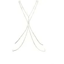 Sexy Body Chains For Women Girls Premium White Pearl Body Chain Bikini Beach Harness Beach Body Chain Backless Bra Body Chain Fashion Sexy Shiny Body Jewelry Party Body Accessories