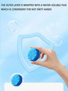 1pc 40g Automatic Toilet Cleaner, Toilet Cleaning Agent, Toilet Cleaning Block, Toilet Deodorizer & Descaler, Urine Stain Cleaning Effervescent Tablet, Sink Stain Remover Block, Cleaning Supplies - Multicolor - View 3