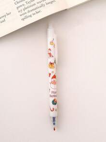 8/12 pezzi Penne cancellabili con stampa natalizia per studenti, regali di cancelleria natalizia di alta qualità, penne a punta sferica con funzione di cancellazione magica