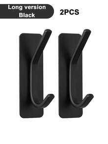 1/2/4pcs Adhesive Hooks, Towel Hook Coat Hooks, Stainless Steel Brushed Wall Hooks, For Hanging Throbe Sponges In Bathroom And Bedroom, Hook Accessories, Auxiliary Hook, Heavy Duty Hook. For Hanging Coat, Clothes, Plants, Gardening Tools, Kitchenware, Pans, Pots, UtBaensils, Spoons, Hat, Towel Robe Hook Rack Wall Mount. For Your Bedroom, Shower, Classroom, Garage, Apartment, College Dorm, Cabinets, Fridge, Organizer And Most Kinds Of Room Decor.