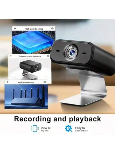 1pc Mini WiFi Security Camera Portable, Self Adhesive, 1080P HD Video, Wireless Home/Office System Wide Angle, USB Powered view 8