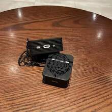 1 件黑色狮子图案哑光黑色方形耳机盒，带 1 个黑色按钮，兼容 Apple 1/2/3/Pro 第 2/4 代 - 黑色 - 查看 3