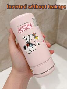 SNOOPY 1个史努比316不锈钢真空保温杯 260毫升，小巧保温可爱水瓶，户外便携口袋杯，男女通用简约不锈钢杯，高品质 - 彩色 - 查看 9