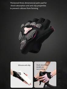 Sports Cycling Bike Gloves - Padded Half Finger Bicycle Gloves With Shock-Absorbing, Anti-Slip, Breathable MTB & Road Biking For Men Women