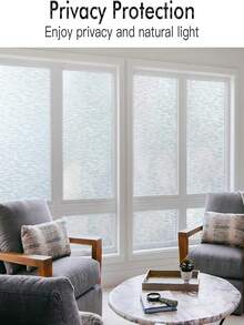 Frosted Window Privacy Film - Non Adhesive Static Cling Glass Stickers Sun UV Blocking Heat Control Door Covering Decals For Home Office - Multicolor - View 83