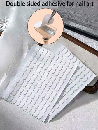 300/500 ملصق لاصق للأظافر، شريط شفاف ثنائي الجانب للأظافر الصناعية، سهل الاستخدام وبدون آثار، مجموعة أدوات لصق الأظافر والطين للاستخدام المنزلي والمبتدئين