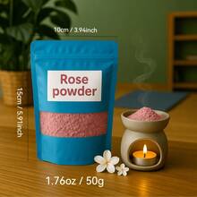50g/100g Polvo de rosa premium, textura fina, conos de incienso DIY, purificador de aire, hecho a mano para yoga y meditación, sin plumas, esencial para la calma espiritual | Excelente para Pascua y días festivos