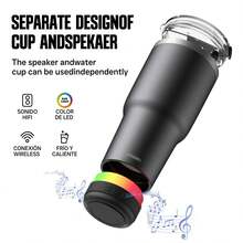 Vaso Térmico 900 Ml Con Bocina Bluetooth Kbod Rad-20431 - Rosa - Ver 5