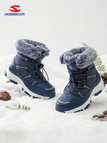 HOBIBEAR 1 Par de Botas de Neve Minimalistas para Adolescentes Meninos e Meninas, Sapatos de Inverno Casuais Confortáveis com Forro Quente