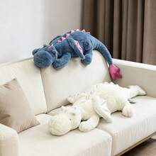 Weighted Dragon Stuffed Animal 35.4" , Medium White Weighted Plush Dragon Toy For Kids And Adults Gifts - 白色 - 查看 6