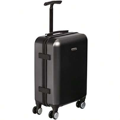Basics Metallic Spinner Carryon Size 55cm Black