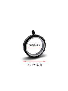 1 件 18K 钛钢照片盒项链，不锈钢玻璃吊坠，可打开存放婴儿头发/照片，纪念吊坠项链 - 星星 - 查看 15