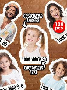 1~100pcs Custom Facial Stickers In Multiple Sizes, Customized Photo Stickers, Graduate Stickers, Waterproof Stickers, PVC Stickers, Meaningful Gifts, Commemorative Gifts, For Her Friends, School Students, Workers, School, Home, Office, Graduate, Multi-Functional, Custom, Personalized, Ideal Gifts For Him, Ideal Gifts For Her, Boyfriend, Mom, Friends, Tea Room, Home, Garden, Office, For Valentine's Day, For Mother's Day, For Father's Day, For Graduation, For Weddings, For Housewarming, Warm Ambience, Autumn Home Refresh, Xmas Decoration, Home Harmony,Office Decor - Multicolor - View 32