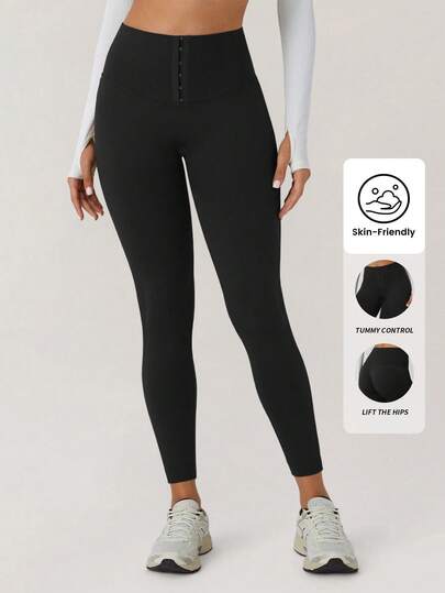 Yefecy Women'S High Waist High Compression Leggings - Tummy Control Butt Lifting Slimming Shapewear Workout Pants Tights