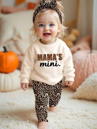 1pc Toddler Boys/Girls Casual Cute Printed Crew Neck Pullover Pullover Sweatshirt Sweatshirt, Autumn/Winter - Adorable Baby Hooded Sweatshirt Brings Joy And Happiness To Every Child!