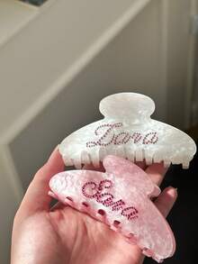 Large Hair Claw Clips For Women, Custom Banana Rhinestone Name Hair Clips, Personalized Hair Clips For Thin Thick Hair, Gifts For Girls, Wife, Couples - Multicolor - View 2