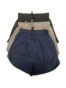 Kit With 3 Ribbed Women's Shorts - 海軍藍/灰色/黑色 - 查看 2