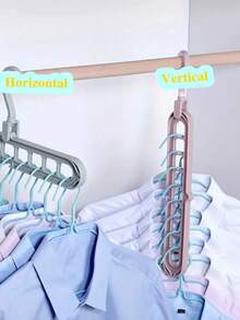 3 Packungen 9-Loch Drehbare Kleiderbügel Stapelbare Kleiderbügel Kleiderschrank Aufbewahrung Faltbare Kleiderbügel Kleiderschrank Aufbewahrungsregal Multifunktionales Kleiderschrank Aufbewahrungsregal Geeignet für Zuhause, Studentenwohnheim, Dekorationen, Feiertage, Raumdekoration, Schlafzimmerdekoration für Kleider, Hosen, Schuhe, Jeans, Stiefel, Röcke, Frühling, Sommer Oberteile