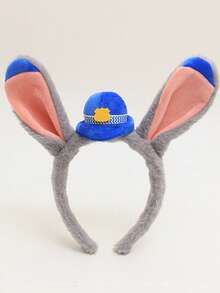 1pc New Autumn/Winter Plush Cartoon Headband, Party Ear Headband, Creative Cute Anime Cartoon Headdress, Fun Cosplay Photo Hairclip, Cute Girl Headband, Girl Accessory, Hair Band Headband, Women Headband Head Accessories