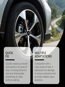 Heavy Duty Tire Repair Rubber, Puncture Patch Glue For Car, Motorcycle, Bicycle Tires