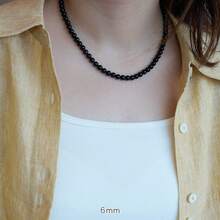 1pc Minimalist Vintage Red Beaded Necklace, Elegant Choker Necklace