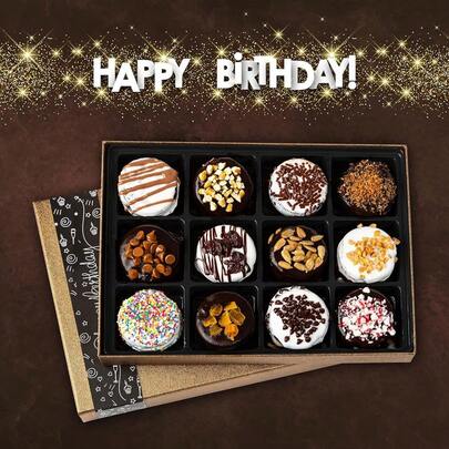 Happy Birthday Gifts Chocolate Cookies Basket For Women,For Mom, Wife, Aunt, Grandma, Niece, Daughter, Sister, Best Friend