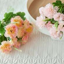 Pink Realistic Artificial Flowers Carnation Fake For Photo Props Family Party Home Decoration Bridal Wedding Bouquet Decoration - A - 查看 8