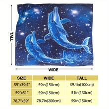 Soft And Comfortable Dolphin Blanket: Naps, Travel, And Festive Gifting - Available In 149.86cm X 99.06cm And 149.86cm X 129.54cm Sizes