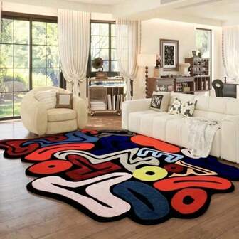 Extra Large Area Rug - Soft Thick Plush Carpet (70.87"+ & 2.16 Sq.M+), Machine Washable For Living Room Bedroom, Red/Blue/Black/White/Gray/Beige, Modern Home Decor - Luxury Floor Mat, Artistic Style Decorative Rug