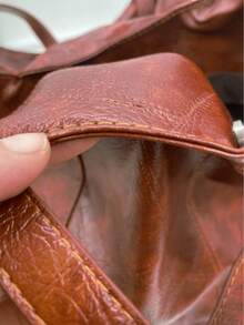 Women's Bucket Shoulder Handbag, Minimalist Fashion Large Capacity Tote Bag, Soft Faux Leather Shoulder Bag, Zipper Handbag - Brown - View 10