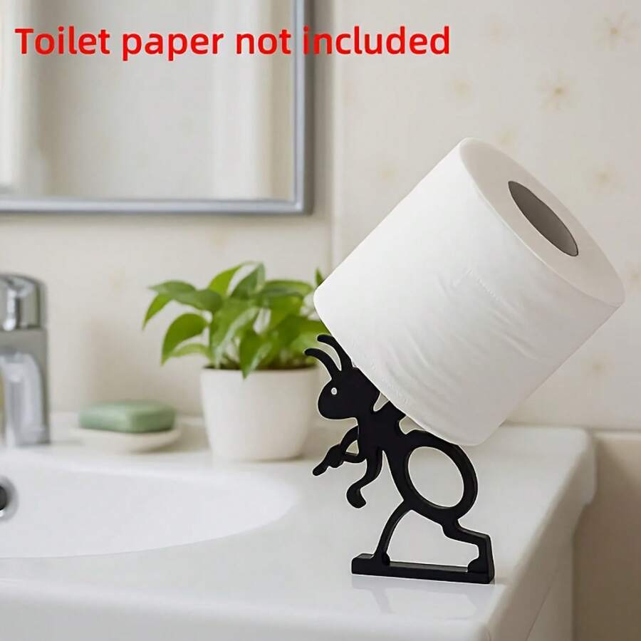 2-Pack Simple Practical Tissue Holder - Cute Modern Ant Shape, Lively Animal Design.This Elegant Toilet Paper Holder Adds Humor And Style To Bathroom Space, Suitable Home Decoration, Office Restroom Or Any Washing Area.Choice Family Bathroom - 2 - Xem 1