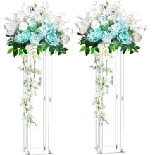 Acrylic Flower Vase, Transparent Floral Display Stand, Geometric Vase, Elegant Display Rack For Birthday Party, Wedding, Dining Table Decor