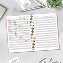 Accounting Ledger Book Small Business Bookkeeping Personal Use, Expense Tracker Notebook Family Budget, Bookkeeping Record Book, Income And Expense Log Book - 8.4x 6.1 Pink - Pink + Medium(8.4" X 6.1" ) - View 6