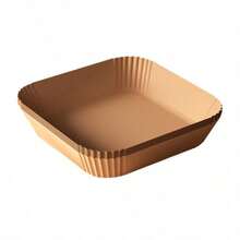 50/100/PCS   Air Fryer Liners, Natural Brown Parchment Paper,   For Baking, Cooking, Microwavable, Pre-Cut Round & Square Design,  Cooking Lifestyle - Kaki-16*4.5CM - Xem 7