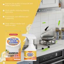 Jaysuing Kitchen Heavy Oil Cleaner Powerful Cleaning Grease Oil Stain Powder Cleaner Muilt-Functionsduty Degreaser Cleaner Spray - Yellow - View 12
