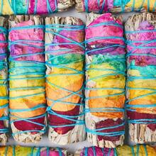 Chakra Sage Smudge Sticks 4 Inch Natural Flower White Sage Smudging Wands Bulk Quantities Home Cleansing, Meditation, Smudging Sustainably Sourced California White Sage - 3 - View 2