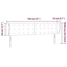vidaXL Kopfteil mit Ohren Weiß 183x23x78/88 cm Kunstleder