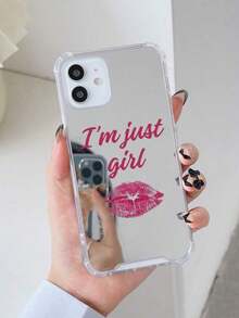 Red Lip Pattern Mirror Anti-Fall Sleeve Phone Case Compatible With IPhone Waterproof Shockproof Scratch Resistant.Christmas Accessories. - 多色 5 - 查看 10