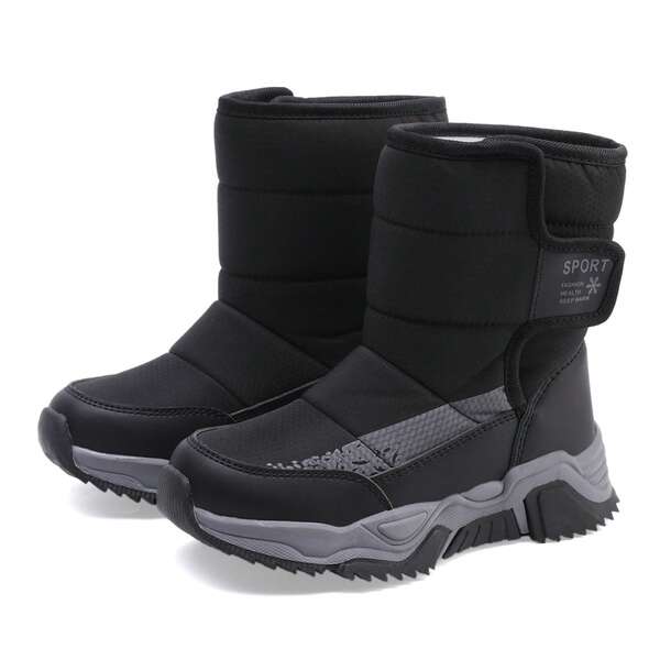 1 Pair Winter Boots, Teenagers Boys & Girls Snow Boots, High-Top Anti-Slip Water-Resistant Warm Lined ShGirlWBoyn & Men Outdoor Winter Boots, Thick Boots For Cold Regions