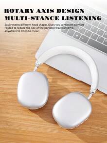 Cool Advanced Simplicity Style Wireless Headphones, Long Battery Life Over-Ear Headset With Adjustable Design, Ideal For Music, Sports, Gaming - Push Button Volume Control, Type-C Charging, Rechargeable Lithium Polymer Battery