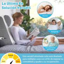 Almohada Tipo Cuña Cojín Ortopédico Salud Descanso Soporte Espalda Elevador Piernas Alivio Postural Dormitorio Terapia Sueño Accesorio Cuidado Personal - Blanco - Ver 2