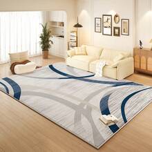 1pc Modern Minimalist Abstract Geometric Line Area Rug, Lightweight Plush Faux Wool Rug, Machine Washable Carpet For Living Room, Bedroom, Bathroom, Entryway - Suitable For Christmas Decor, 700GSM, Indoor/Outdoor Use, Home Decor - Multicolor - View 8