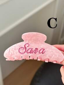 Large Hair Claw Clips For Women, Custom Banana Rhinestone Name Hair Clips, Personalized Hair Clips For Thin Thick Hair, Gifts For Girls, Wife, Couples - Multicolor - View 16