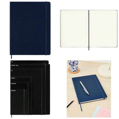 Libreta Clsica Azul Zafiro de Hoja Blanca Pasta Dura