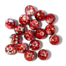 Acrylic 8mm Multi-Color Painted Pattern Round Beads - 100pcs For Jewelry Making, DIY Bracelet, Necklace, Phone Chain Craft Supplies