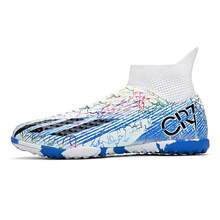 Zapatos de fútbol para hombres, Tacos de fútbol de caña alta, Zapatos de fútbol profesionales y transpirables para exteriores, Clavos para jóvenes y niños, Zapatos de fútbol unisex