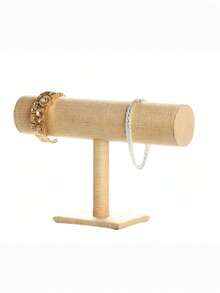 1 pièce Support d'affichage de bijoux, support de collier en forme de T, support de bracelet, support de montre-bracelet, convient pour l'organisation à la maison, la boutique ou l'exposition de bijoux, sans alimentation électrique, conception anti-emmêlement, présentation élégante, fermeture, placement de bureau durable, rangement , tour à bijoux haut de gamme