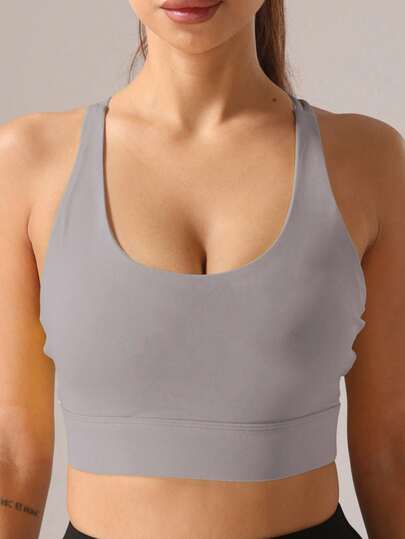 1pc Elastic Sports Yoga Bra, Fitness Outdoor Activities view 3